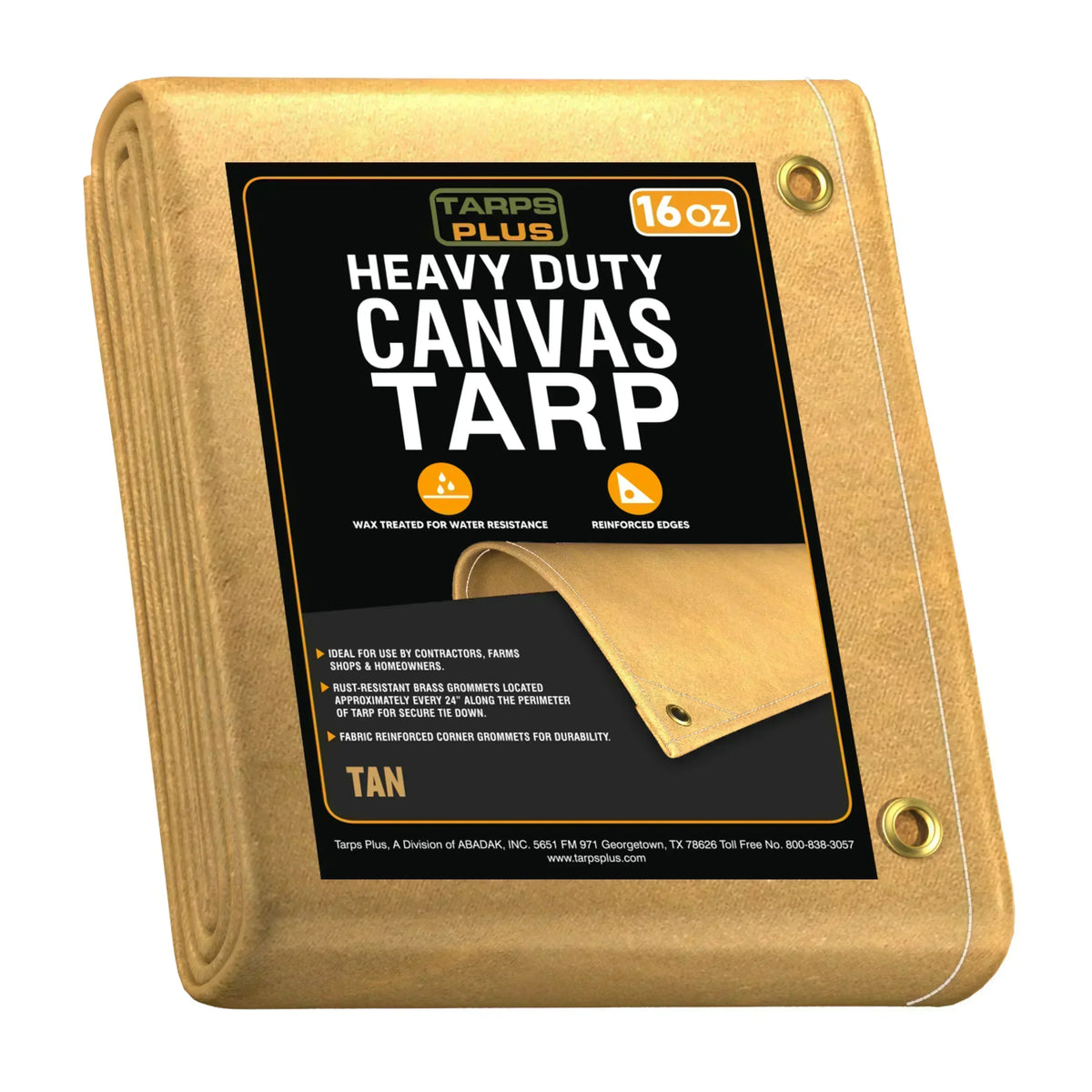 Tan Canvas Tarp 10' x 12'