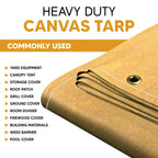 Tan Canvas Tarp 10' x 12'