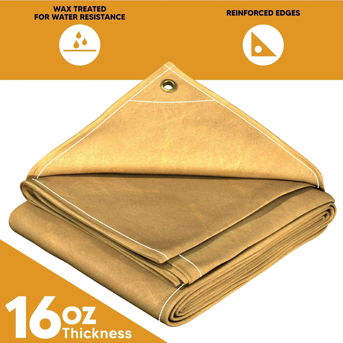 Tan Canvas Tarp 5' x 7'