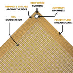 Tan Mesh Tarp 12' x 24'