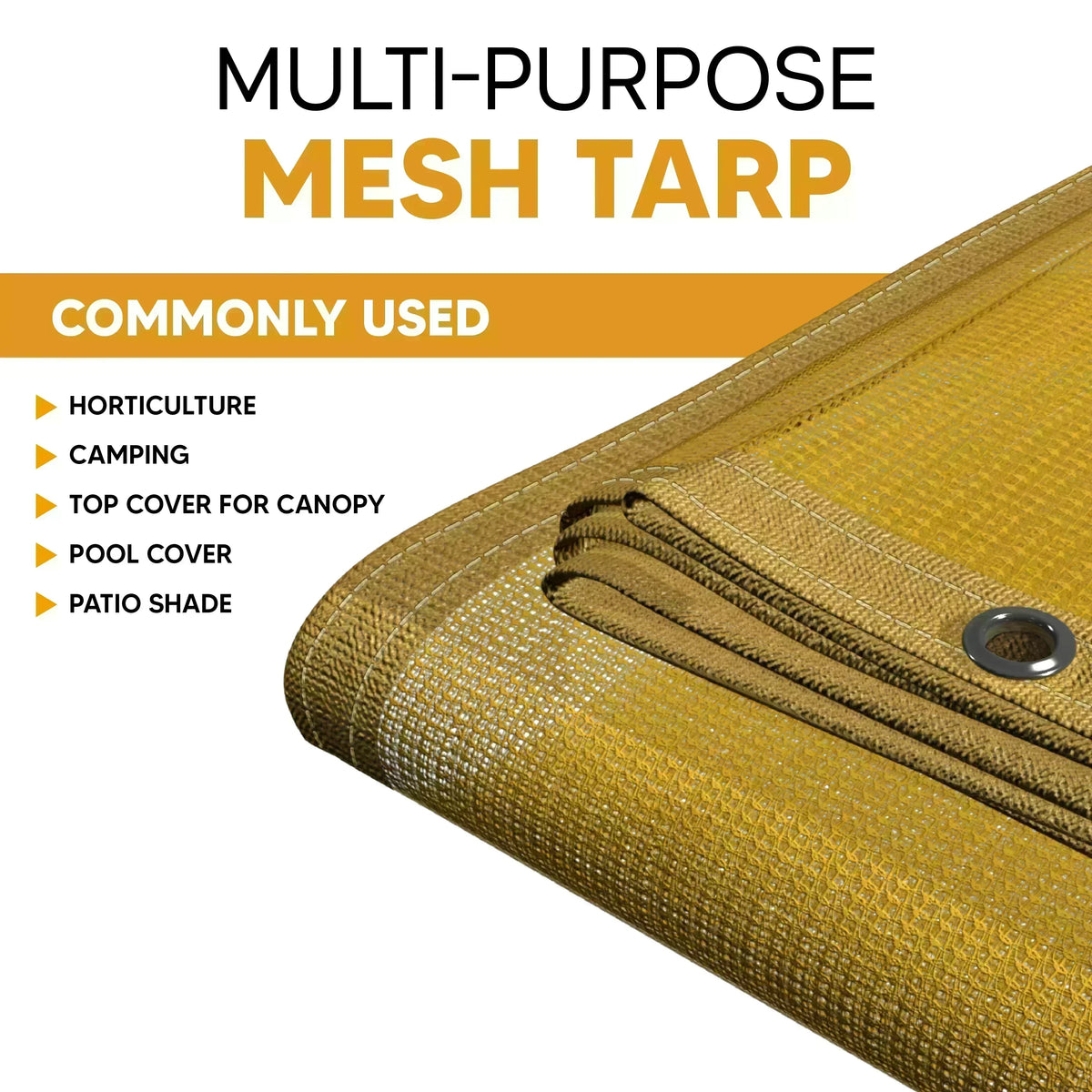Tan Mesh Tarp 8' x 12'