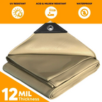 Tan Poly Tarp 5' x 7'
