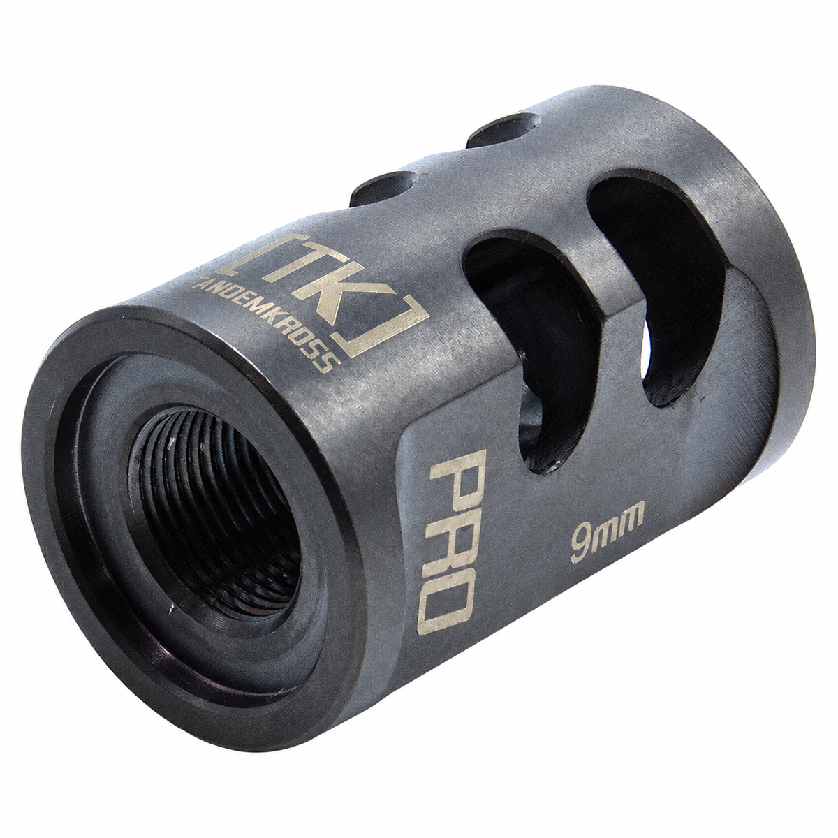 TANDEMKROSS Game Changer PRO 9mm Compensator – 1/2x28 Threaded Steel Comp