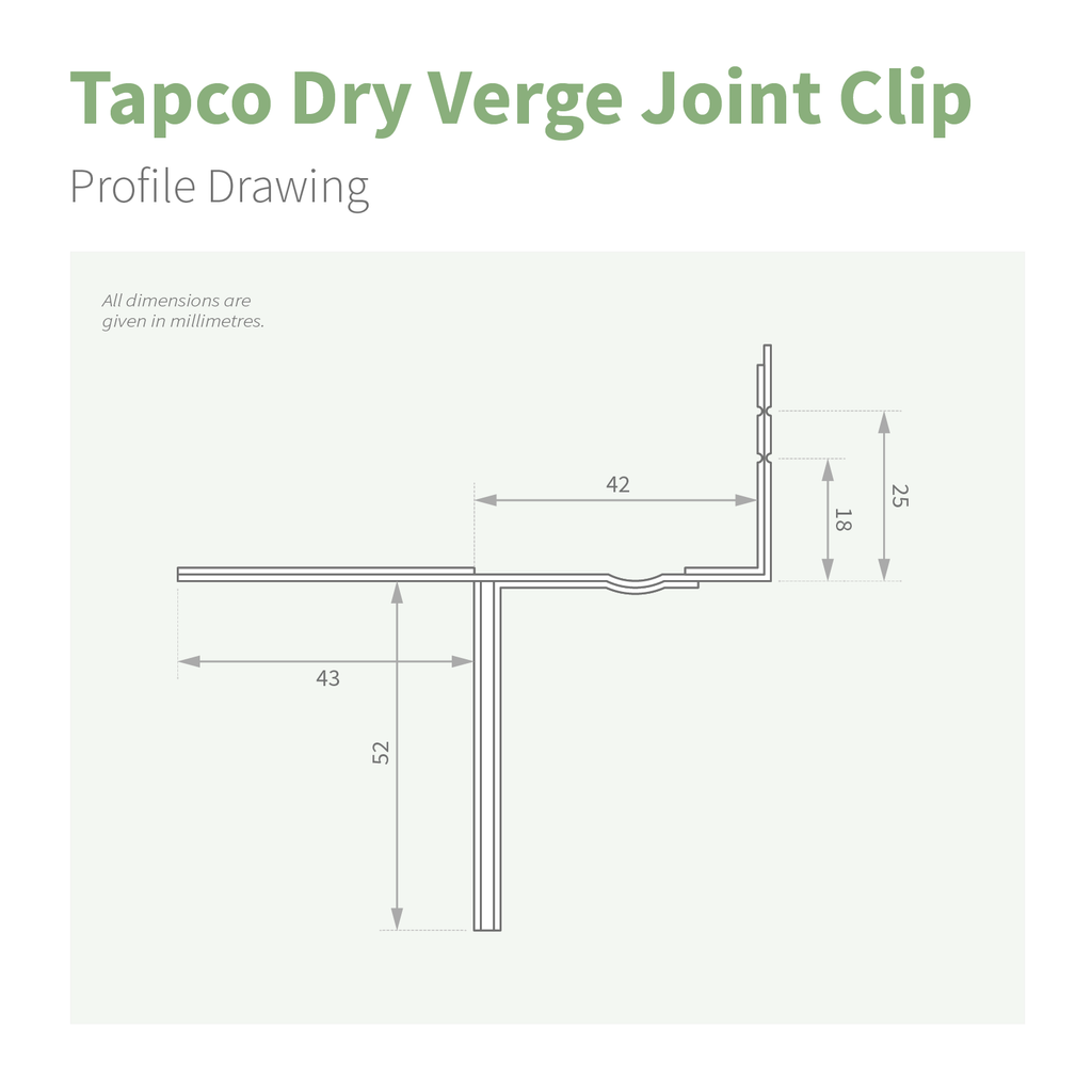 Tapco Slate Dry Verge Jointing Clip