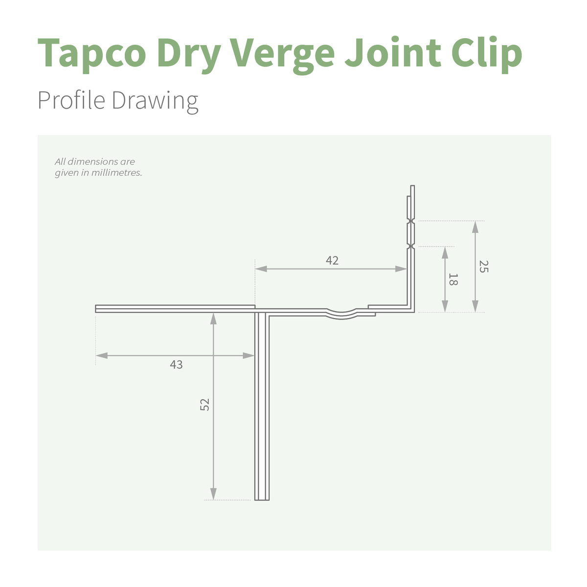 Tapco Slate Dry Verge Jointing Clip