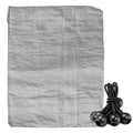 Grey S-Grade Tarpaulin with 10 x 6" Bungee Balls (Black)