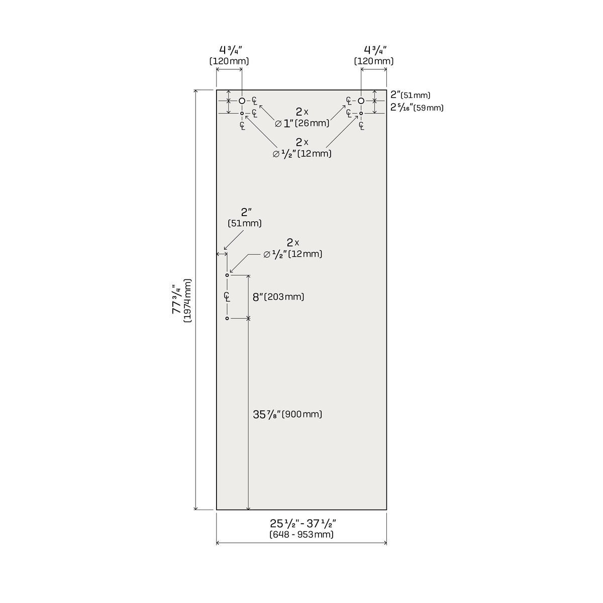 Slider Door Panels - Clear Slider Door Panel (Round Hardware)