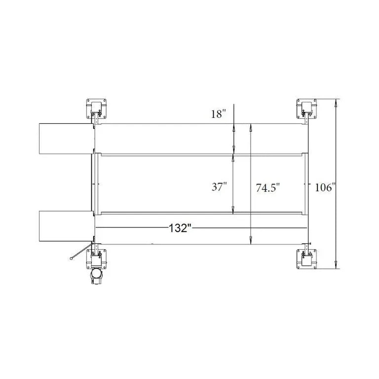 Triumph NSS-8SQ 8,000 lb 4-Post Storage (Classic, Shorter Length)