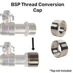 Thread Conversion Cap 1" BSPM - 3/4" BSPF, Nickel Plated