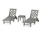 Wovendale 3-Piece Chaise Set with Wheels