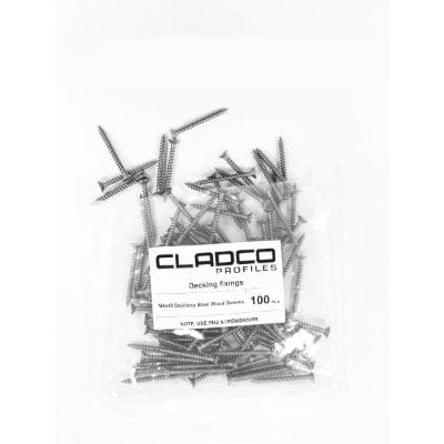 Cladco Composite Wall Cladding M4 x 40 Stainless Steel Wood Screw (Pack of 100)