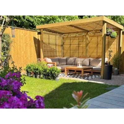 Retreat Garden Shelter with Venetian Panel Roof Covering