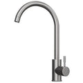 Tivoli Matt Black Kitchen Mixer Tap w/ Swivel Spout - Swan Neck - Ellsi