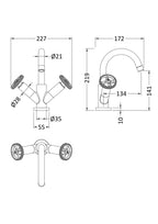 Revolve Mono Basin Mixer Tap With Push Button Waste