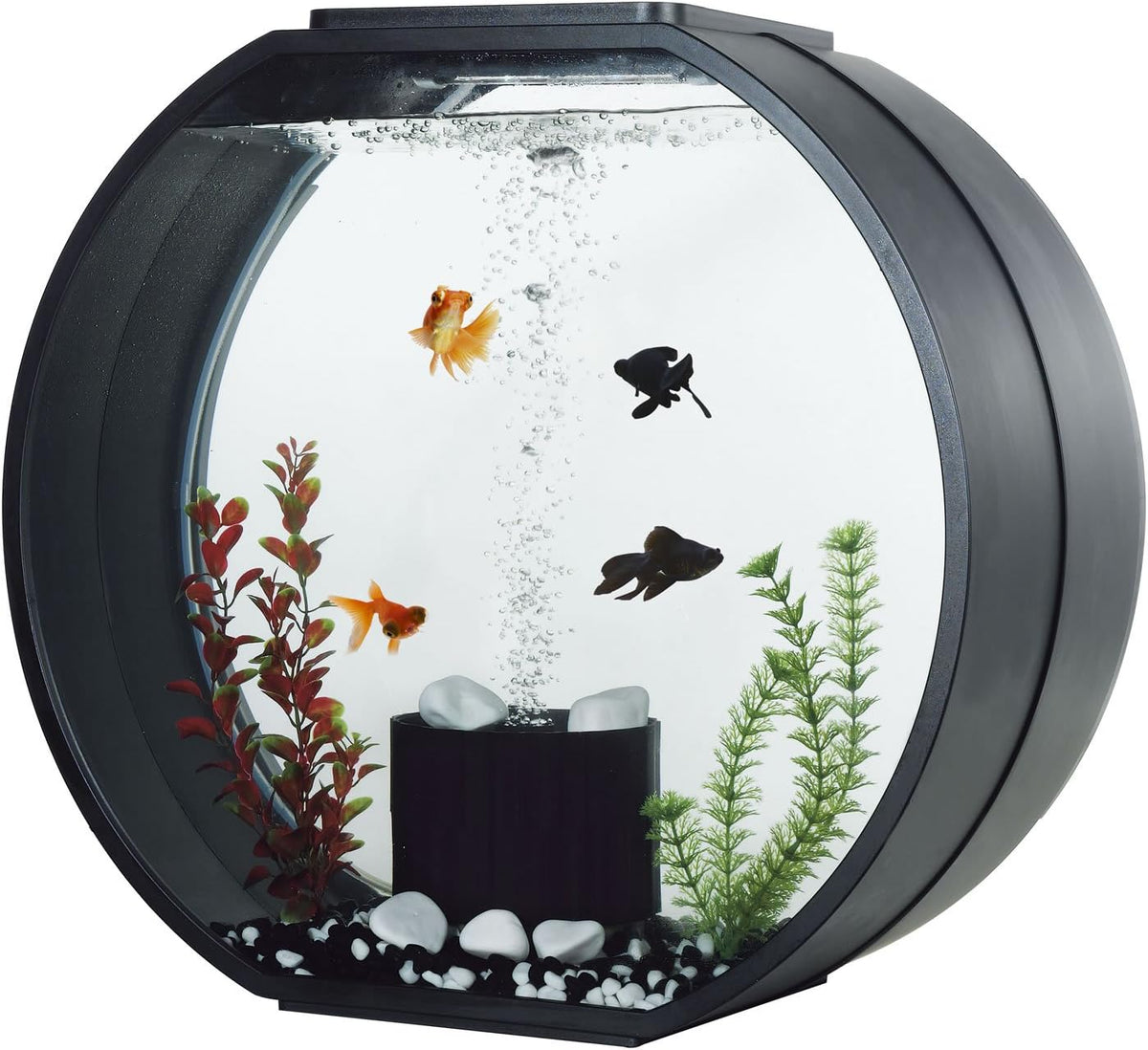 AA Deco 20L Round Glass Aquarium with Built-in LED & Filter