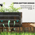 4' x 4' x 1' Galvanized Raised Garden Bed for Vegetables, Black