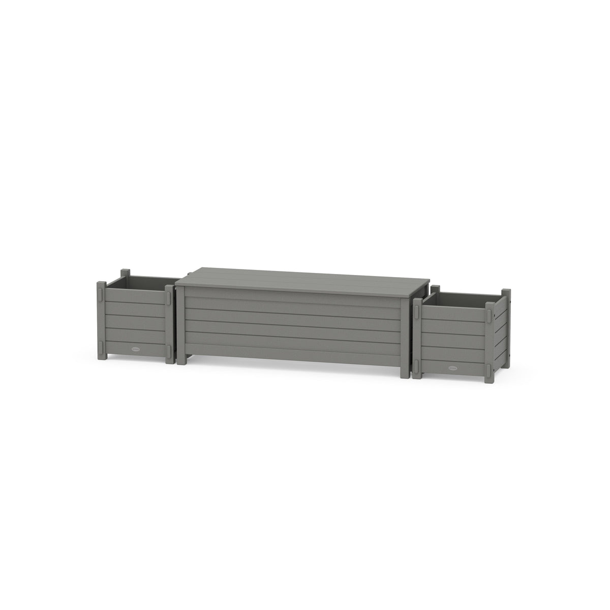 48" Nautical Straight Planter Storage Bench Set