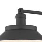 Kaspars 9.75in Wall Sconce, Texture Black & Soft Black with Metal Shade