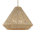 Keats 30 in. 4-Light Pendant, Patina Brass with Fabric Shade