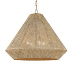 Keats 30 in. 4-Light Pendant, Patina Brass with Fabric Shade