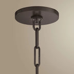 Keats 31.5 in. 5-Light Pendant, Bronze with Natural Woven Shade