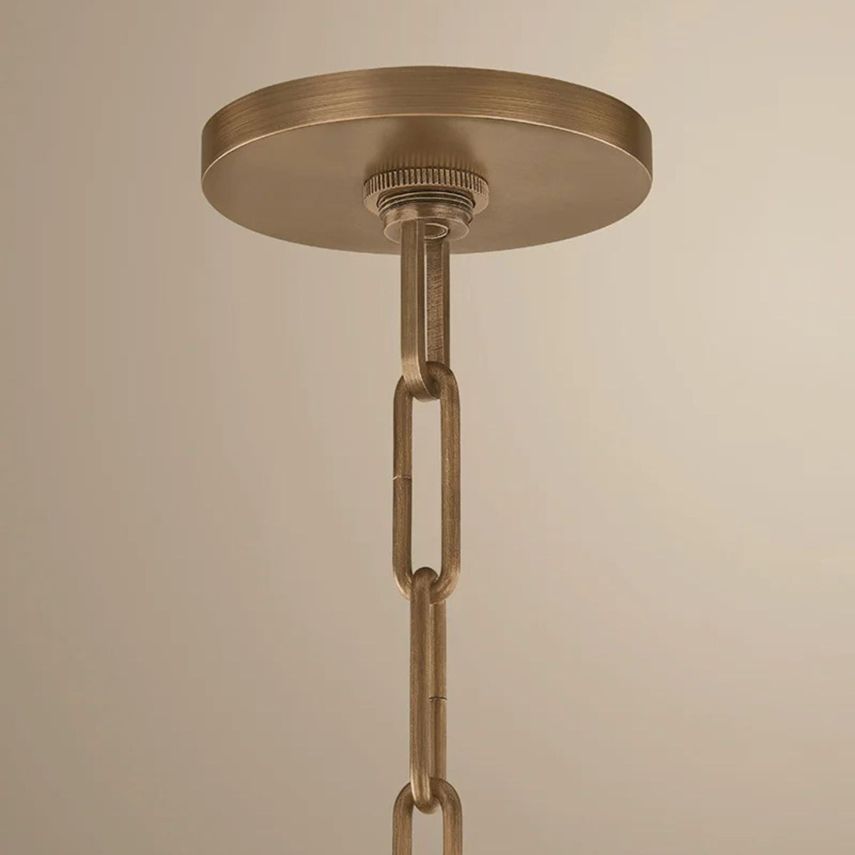 Keats 31.5 in. 5-Light Pendant, Patina Brass with Natural Woven Shade