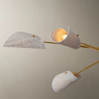 Ken 60 in. 6-Light Chandelier, Vintage Gold Leaf with Natural Woven Coconut Fiber Shades
