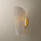 Ken 12 in. Wall Sconce, Vintage Gold Leaf with Natural Woven Coconut Fiber Shade