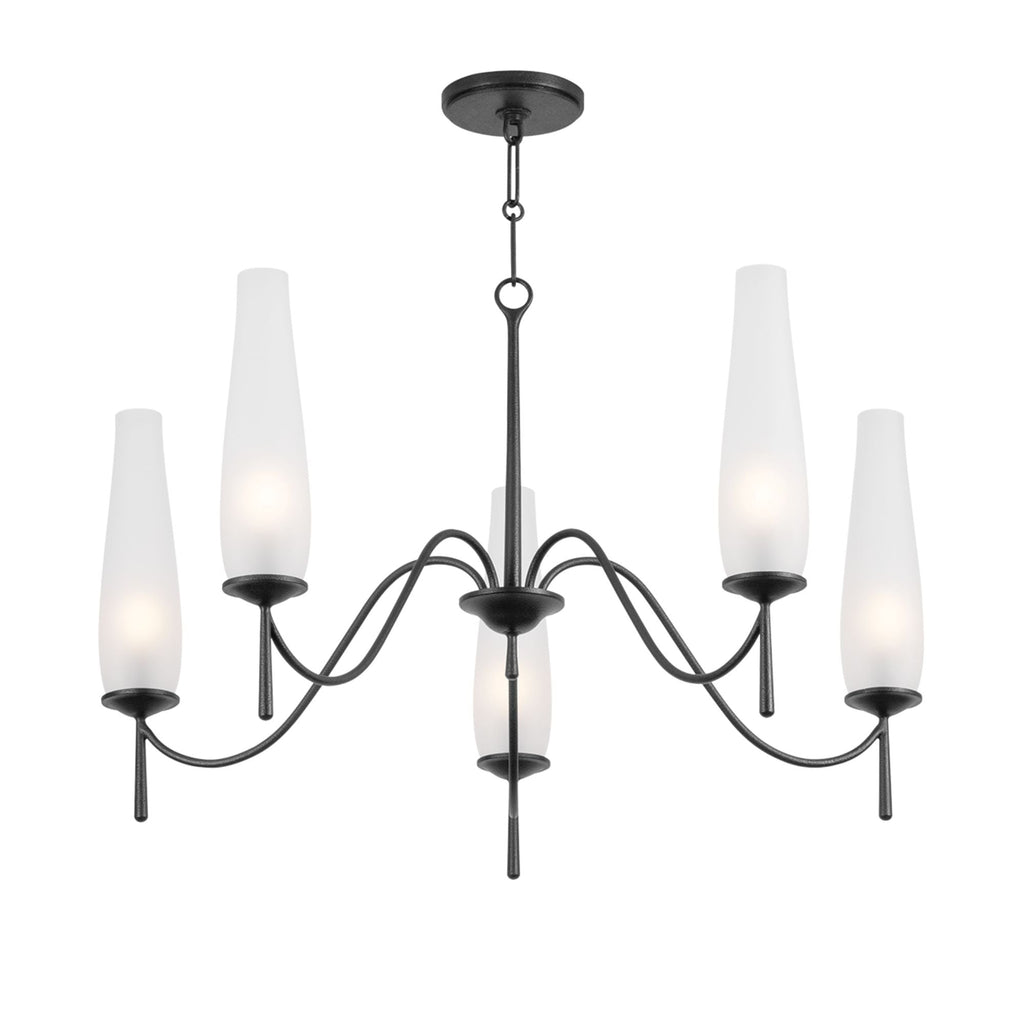 Troy Legacy 36 in. 5-Light Chandelier, Forged Iron
