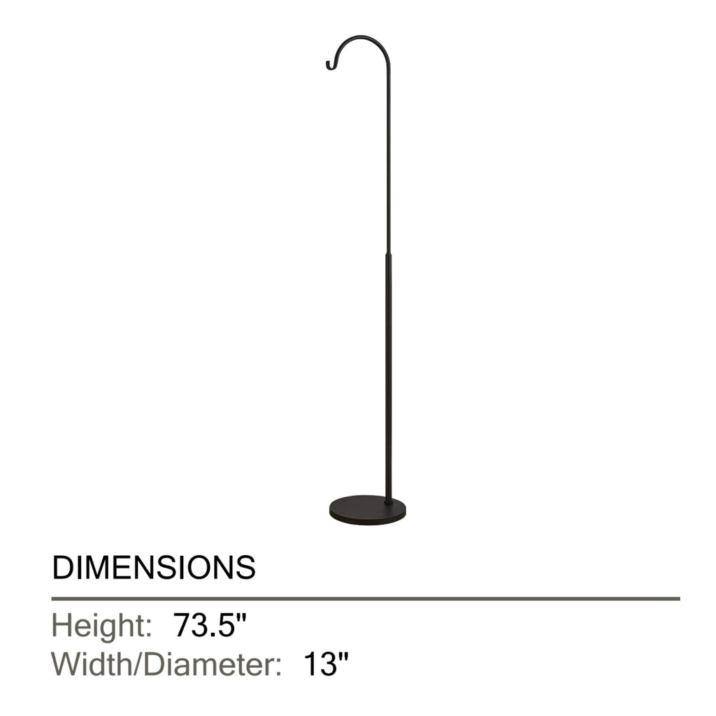 Troy Maltby Exterior Floor Lamp Stand, Texture Black