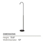 Troy Maltby Exterior Floor Lamp Stand, Texture Black