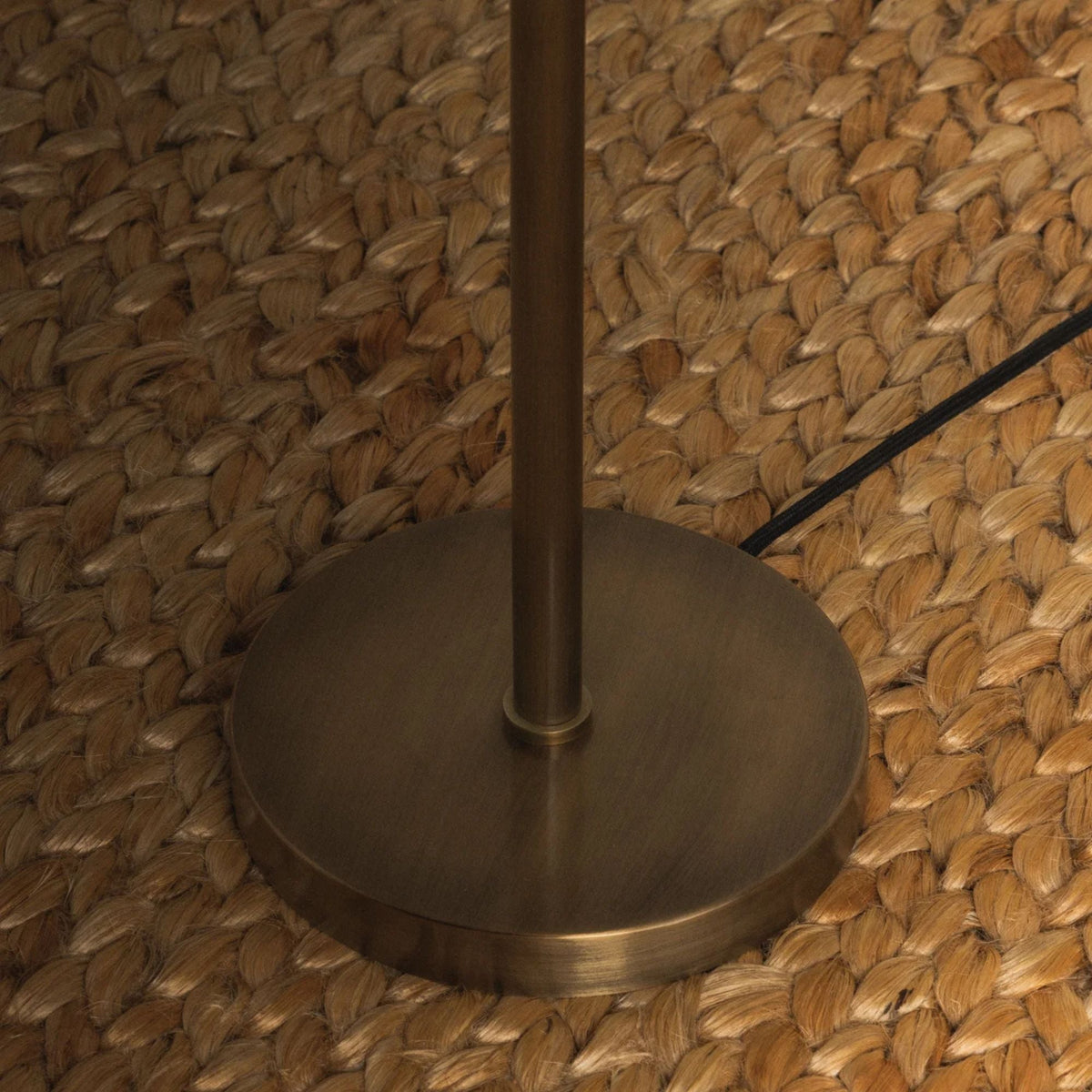 Troy Wharf Floor Lamp, Patina Brass