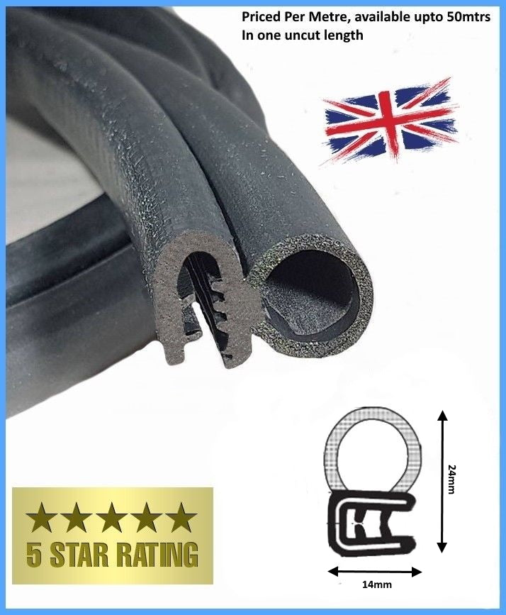 TSEC1300 Side Seal – Flexible PVC Rubber Door Seal (2mm–4mm Panel Fit)