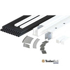 Timbertech/Azek Statement PVC Rail Kits With Round Black Aluminum Balusters
