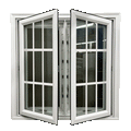 Vinyl Twin Casement with Grids