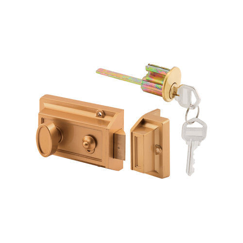 FHC 7/8" Brass Plated Diecast Cam Lock - Yale Keyway [single pack] - U9967