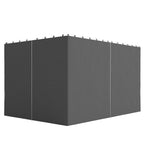 10' x 12' Gazebo Sidewall Set with 4 Panels and Hooks, Grey