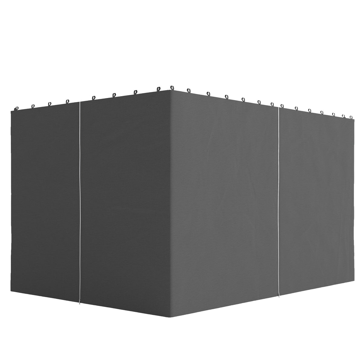 10' x 12' Gazebo Sidewall Set with 4 Panels and Hooks, Grey