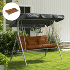59" Tufted Bench Cushions, Seat Pad, Back Pillows, Outdoor Furniture, Tan