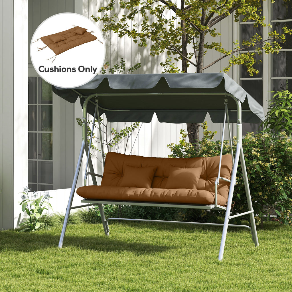 59" Tufted Bench Cushions, Seat Pad, Back Pillows, Outdoor Furniture, Tan