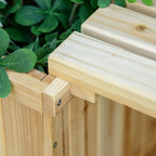 Wooden Planter & Bench Combination, 69.25" x 15" x 15.75", Natural