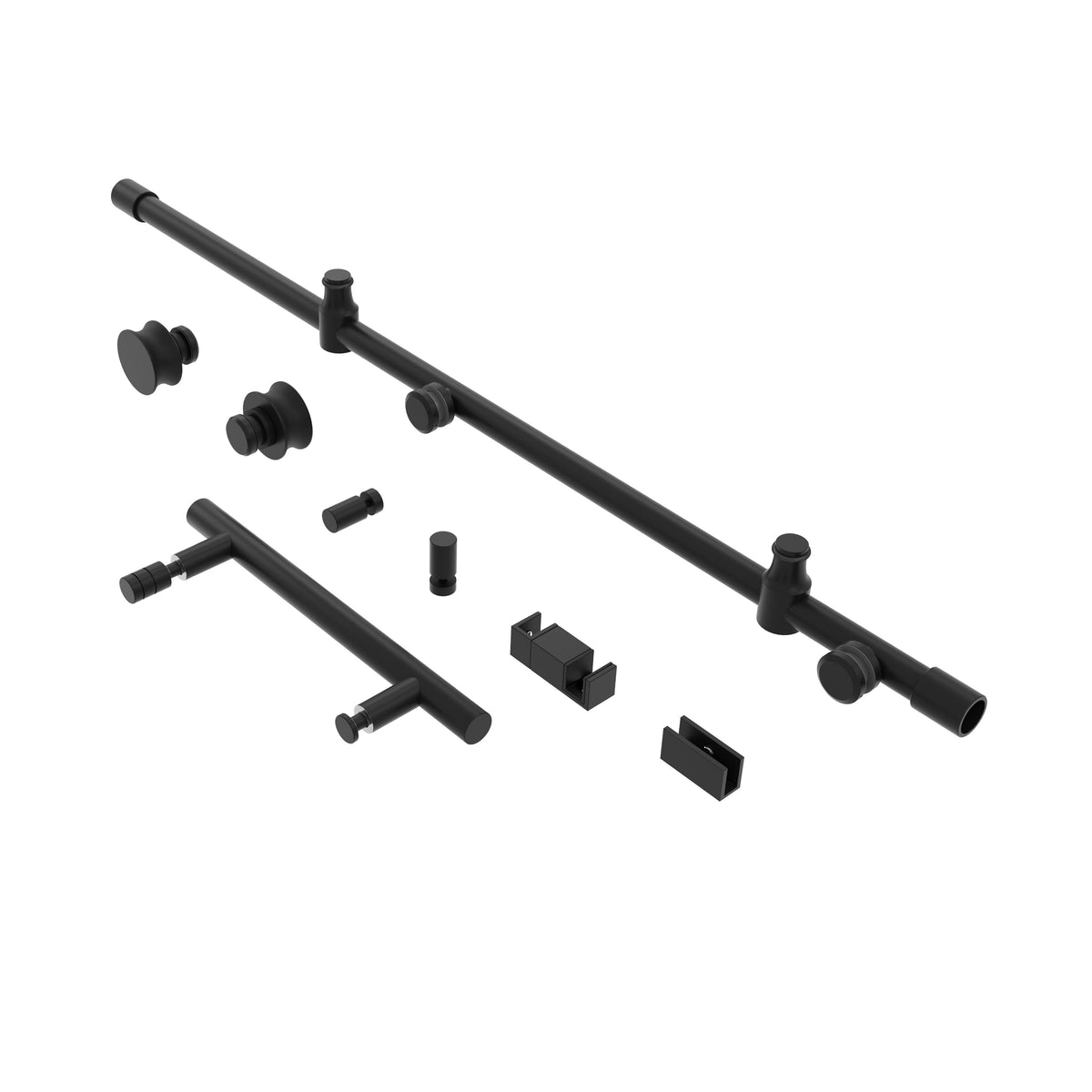 ECLIPSE 52" Stainless Steel Round Sliding Shower Door System
