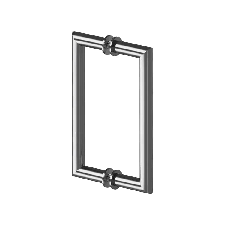 HAUMEA 8" Round Tubing Mitered Corner Back-To-Back Pull Handle