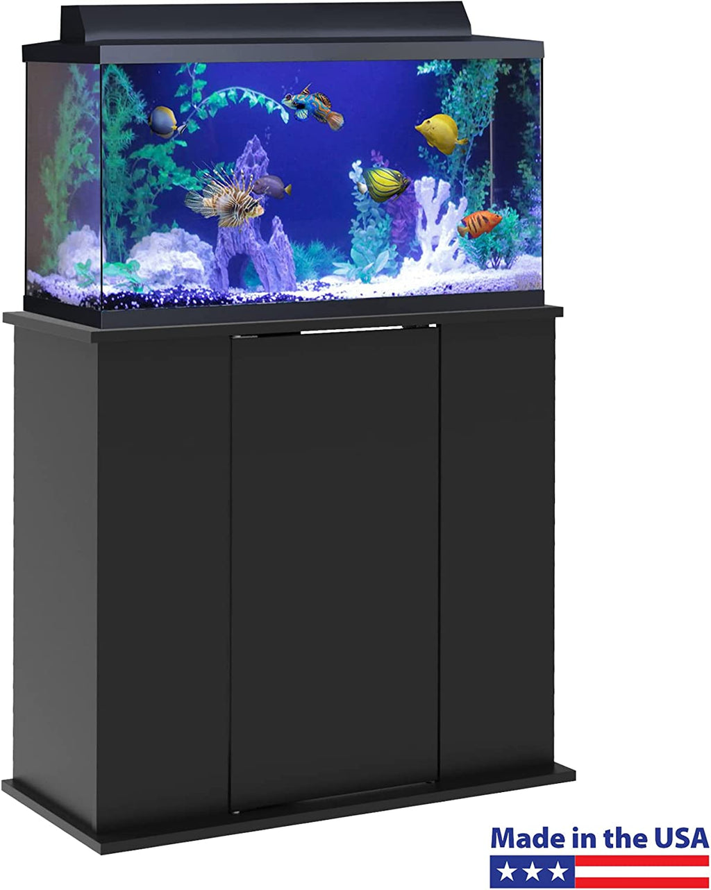Aquatic Fundamentals 29-37 Gallon Black Upright Aquarium Stand