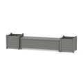 60" Nautical Straight Planter Storage Bench Set- Large