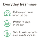 Beaphar Wet Dog Spray 250ml Odour Control Probiotics Aloe No Rinse Fresh Coat