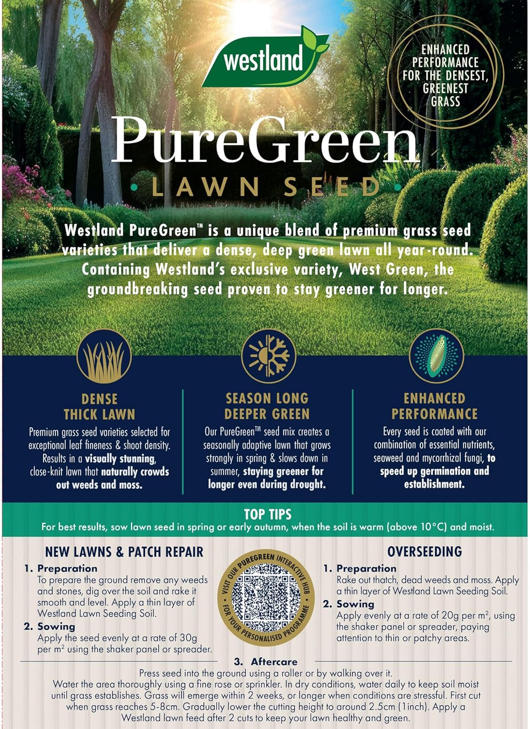 Westland Gro-Sure Smart Lawn Seed 20m² Strong Even Growth Lawn Mix