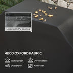 420D Oxford Fabric Barbecue Covers for Rectangular Gas Grill, 147 x 61 x 120cm, Black