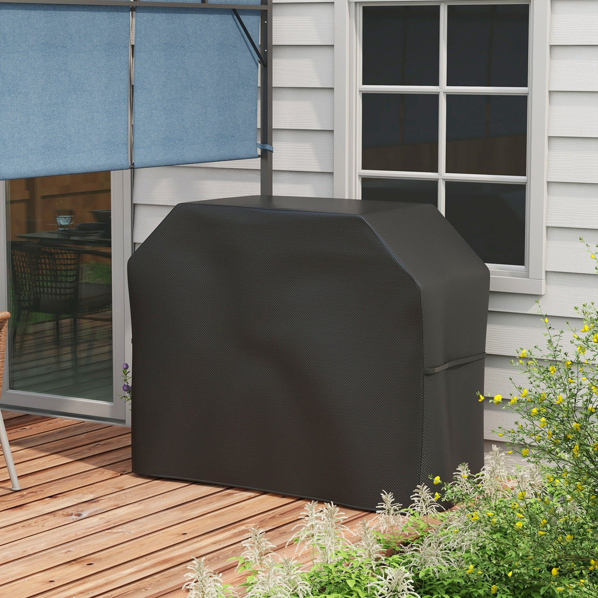 420D Oxford Fabric Barbecue Covers for Rectangular Gas Grill, 147 x 61 x 120cm, Black