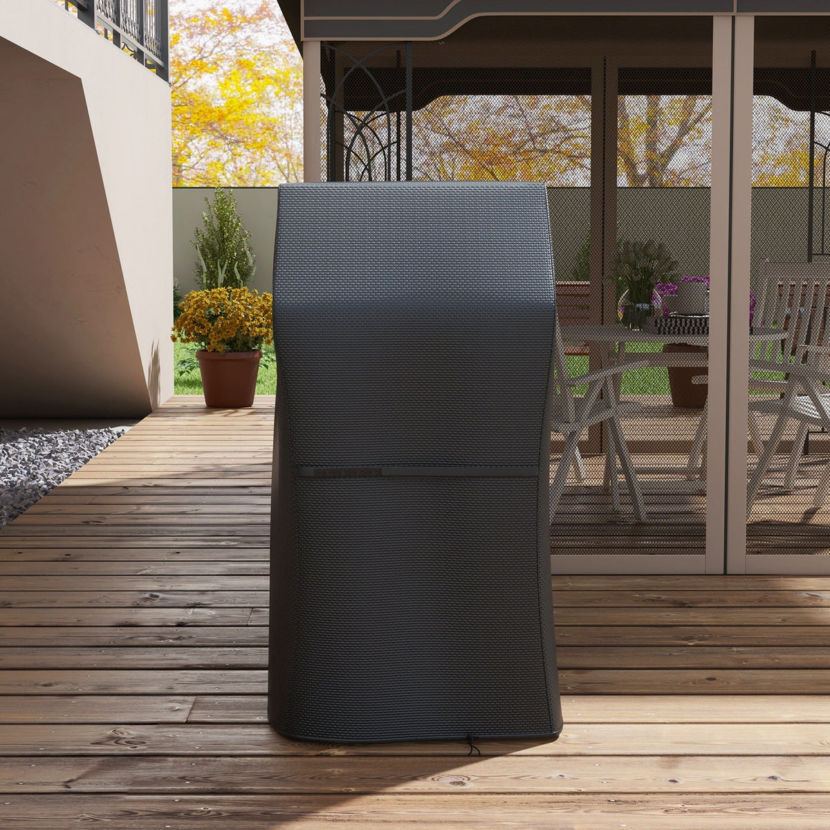 420D Oxford Fabric Barbecue Covers for Rectangular Gas Grill, 147 x 61 x 120cm, Black